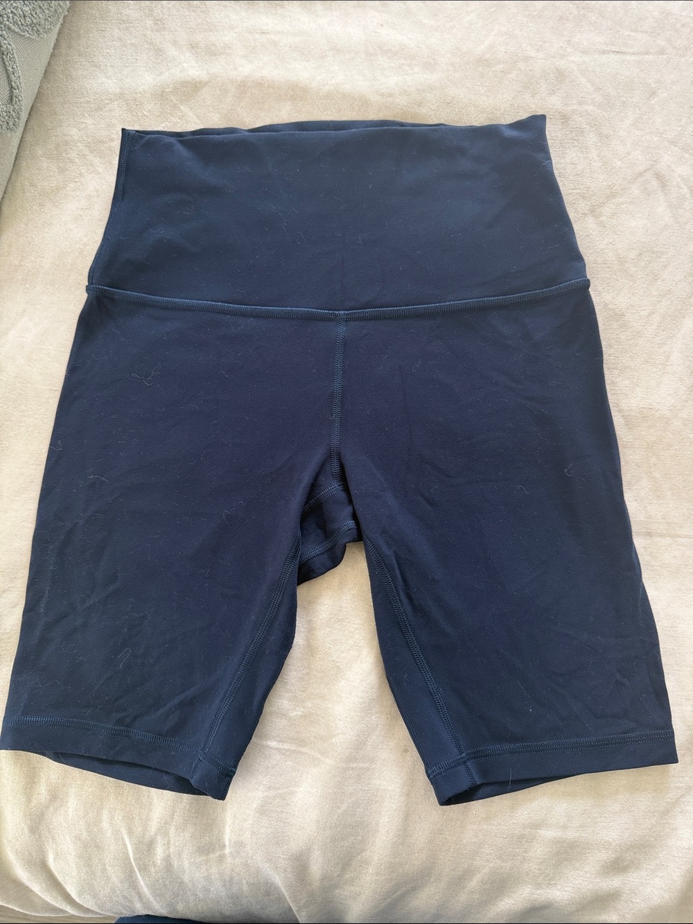 Lululemon High-Waist Navy Women’s Bike Shorts 8”